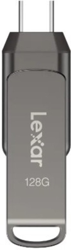 Lexar Dual USB Flash Drive 128GB (Type-C & Type-A, USB 3.1, 100MB/s) 128 GB Pen Drive Compatible with Mobile, Laptop, Desktop Computer USB 3.1 Metal Case(Grey)