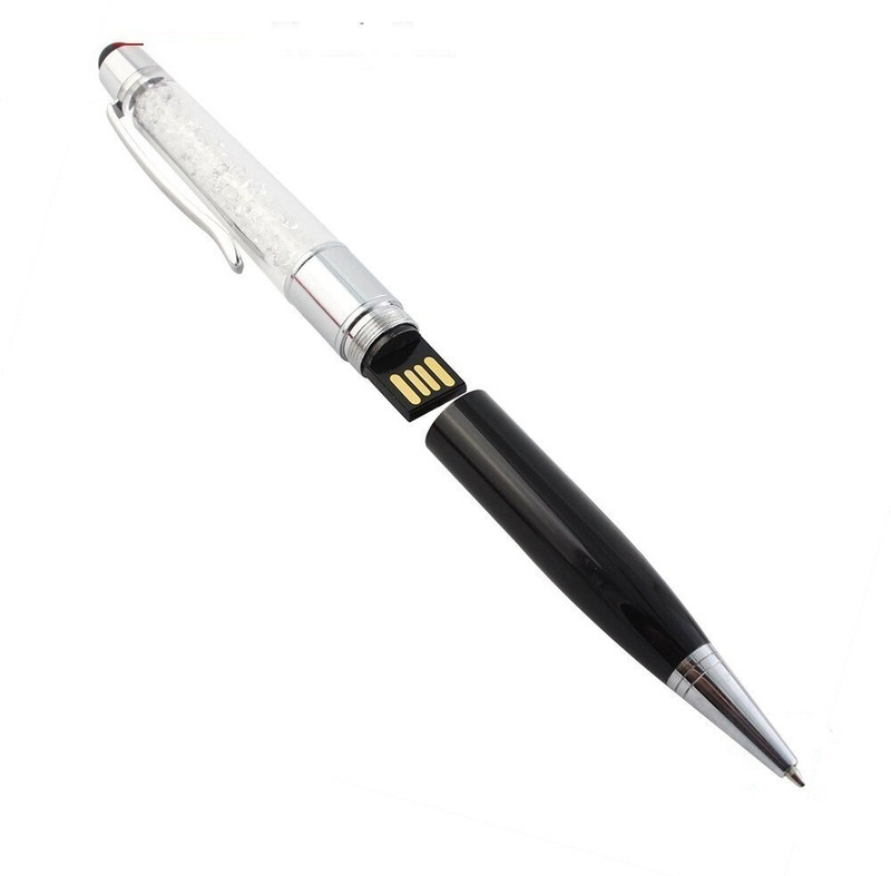 Eshop 3 In 1 Multipurpose Uses Crystal Stylus Touch Screen Pen Style USB Flash Drive 16 GB Pen Drive Compatible with Gaming Console, Desktop Computer, Tablet, Audio Player, Television, Laptop USB 2.0 Metal Case(Black)