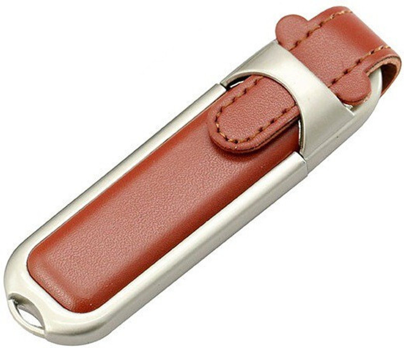 Nexshop Creative Leather Cum Metal Chain USB Flash Drive 8 GB Pen Drive Compatible with Gaming Console, Desktop Computer, Tablet, Audio Player, Television, Laptop USB 2.0 Metal Case(Brown)