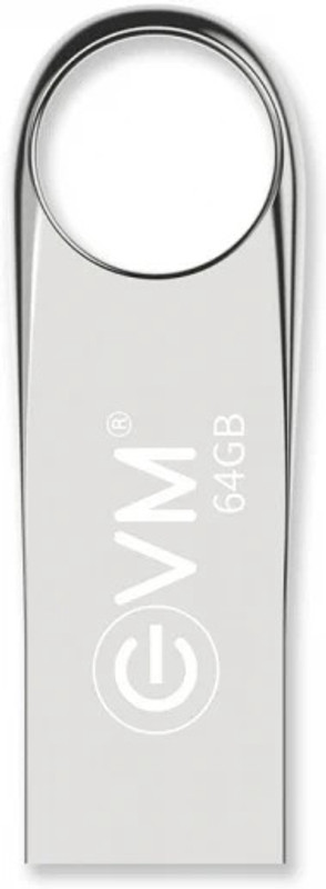 EVM EVMPDV/64GB 64 GB Pen Drive Compatible with Desktop Computer USB 2.0 Metal Case(Silver)