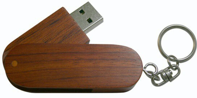 Eshop Wooden Designer Keychain Shape 16 GB Pen Drive Compatible with Netbook, Gaming Console, Desktop Computer, Audio Player, Television, Laptop USB 2.0 Wood Case(Brown)