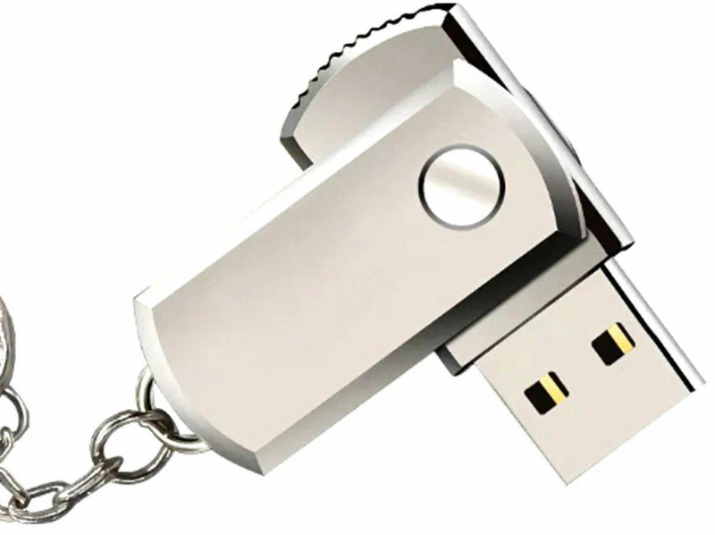OTARIO Mini Metal Swivel USB Pendrive | Stylish Rotating Keychain | Portable & Durable 64 GB Pen Drive Compatible with Laptop, Mobile, Desktop Computer, Audio Player, Television, Gaming Console USB 2.0 Metal Case(Silver)