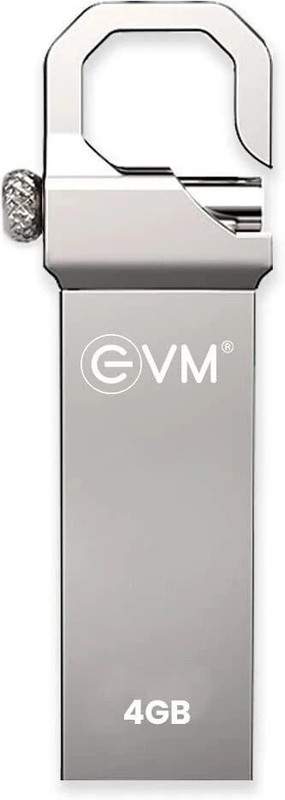 EVM EVMPD/4GB 4 GB Pen Drive Compatible with Desktop Computer, Laptop, Laptop USB 2.0 Metal Case(Black)