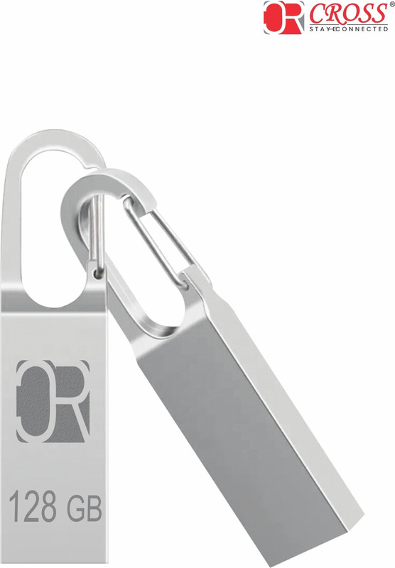 CROSS 3.0 USB Flash Drive/Pen Drive with Metal Body External Storage Device Silver 128 GB Pen Drive Compatible with Laptop, Audio Player, Desktop Computer, Television, Tablet, Mobile USB 3.0 Metal Case(Silver)