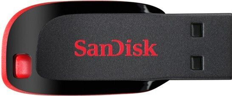 Sandisk Cruzer Blade 16 GB Utility Pendrive(Red, Black)