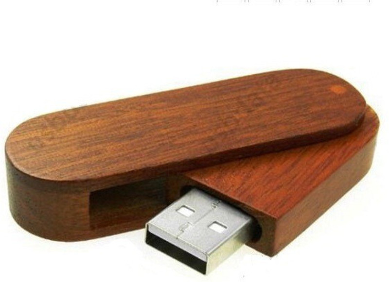 Nexshop High Quality Rotational Wooden Media Storage USB 2.0 Flash Drive 4 GB Pen Drive Compatible with Gaming Console, Desktop Computer, Audio Player, Television, Laptop USB 2.0 Plastic Case(Brown)