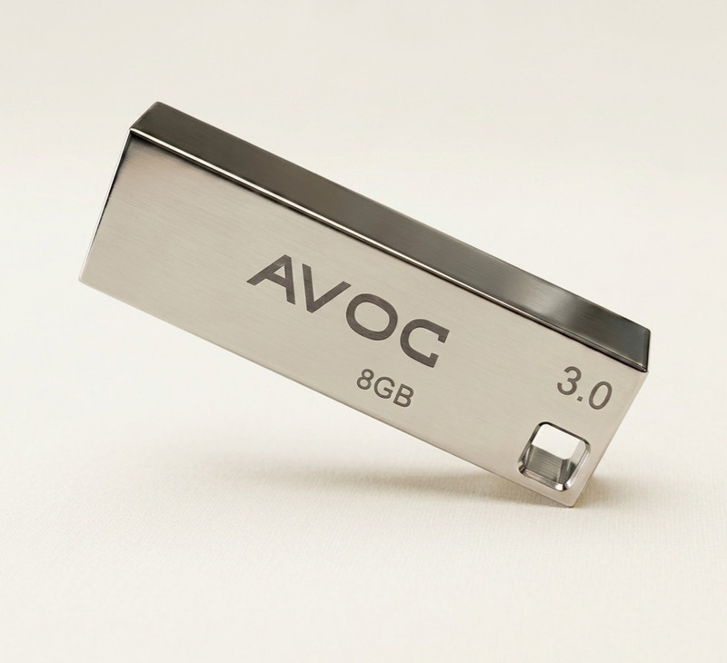 AVOC FLASH High Speed Transmission, Waterproof, Shockproof, Antimagnetic 8 GB Pen Drive Compatible with Television, Tablet, Laptop, Desktop Computer USB 3.0 Metal Case(Black)