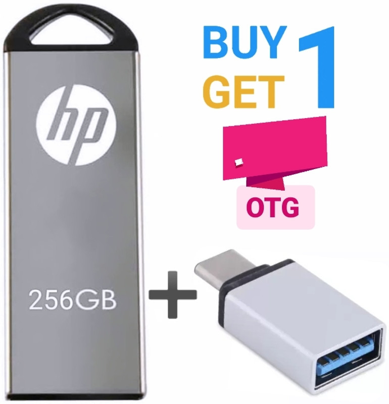 HP GNS v256w 256 GB Pen Drive Compatible with Mobile, Laptop, Desktop Computer, Audio Player, Television, Gaming Console, Tablet USB 2.0 Metal Case(Grey)