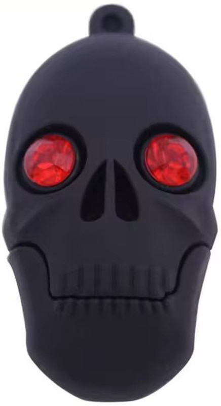 sippytales Skull Shape USB Flash Drives for Gifting, Novelty Designer Pendrives 8 GB Pen Drive Compatible with Television, Desktop Computer, Laptop USB 2.0 Rubber Case(Black)