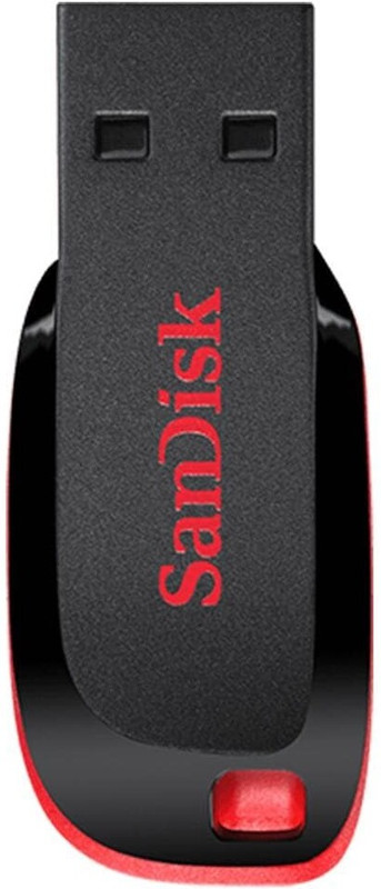 SanDisk Cruze Blade SDCZ50-128G 128 GB Pen Drive Compatible with Desktop Computer, Laptop, Television USB 2.0 Plastic Case(Red, Black)