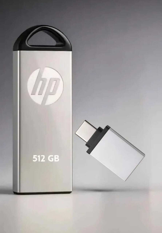 HP 712w 64GB USB 3.2 Flash Drive 64 GB Pen Drive Compatible with Laptop, Mobile, Desktop Computer, Netbook, Television, Gaming Console USB 3.2 Metal Case(Blue, Black)
