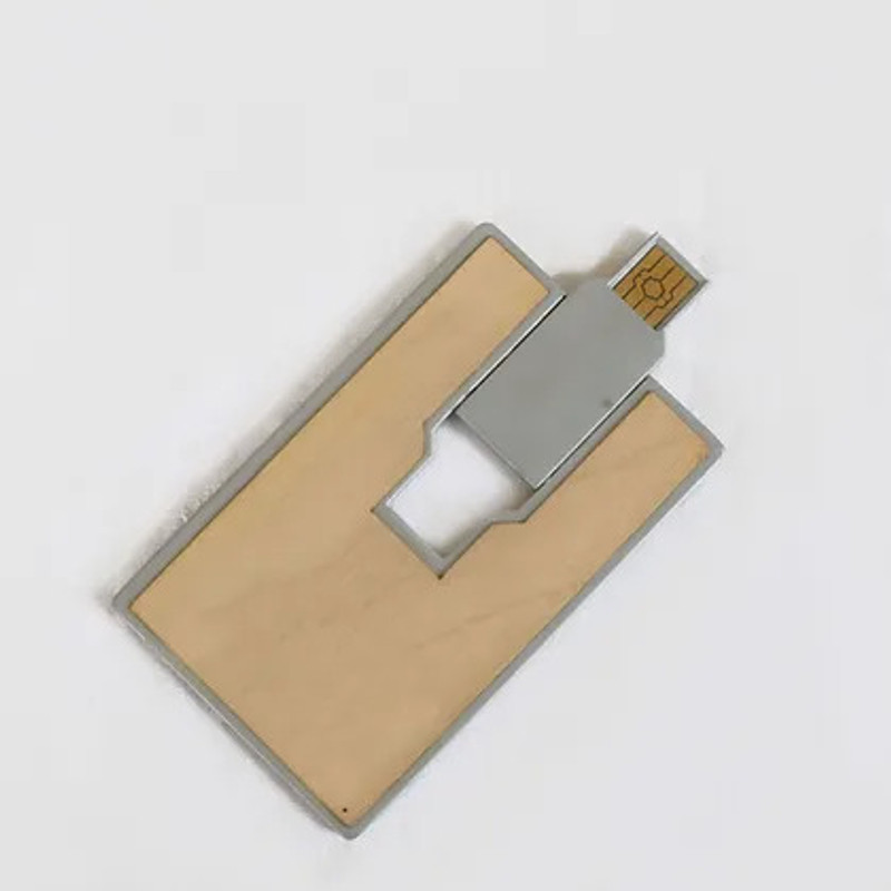 KREA Premium Wooden Business Card USB 32 GB Pen Drive Compatible with Desktop Computer, Laptop, Tablet, Gaming Console Lightning Wood Case(Beige)