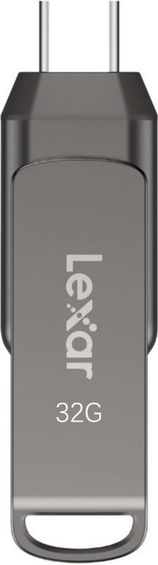Lexar Dual USB Flash Drive 64GB (Type-C & Type-A, USB 3.1, 100MB/s) 64 GB Pen Drive Compatible with Mobile, Laptop, Desktop Computer USB 3.1 Metal Case(Grey)