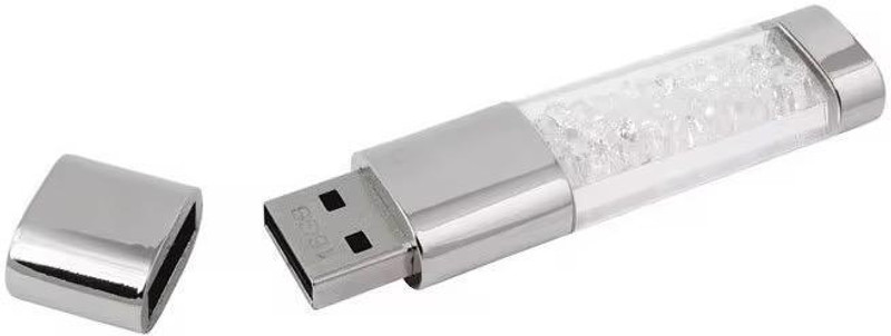 sippytales Transparent White Diamond Crystal Shape Premium USB Flash Drives 128 GB Pen Drive Compatible with Desktop Computer, Television, Laptop USB 2.0 Plastic Case(Multicolor)
