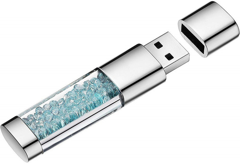 Umpire technologies Generic 16GB USB 2.0 Latest Designer Diamond Crystal Waterproof Stick Flash Drive 16 GB Pen Drive Compatible with Laptop, Audio Player, Gaming Console, Desktop Computer, Television USB 2.0 Metal Case(Blue)