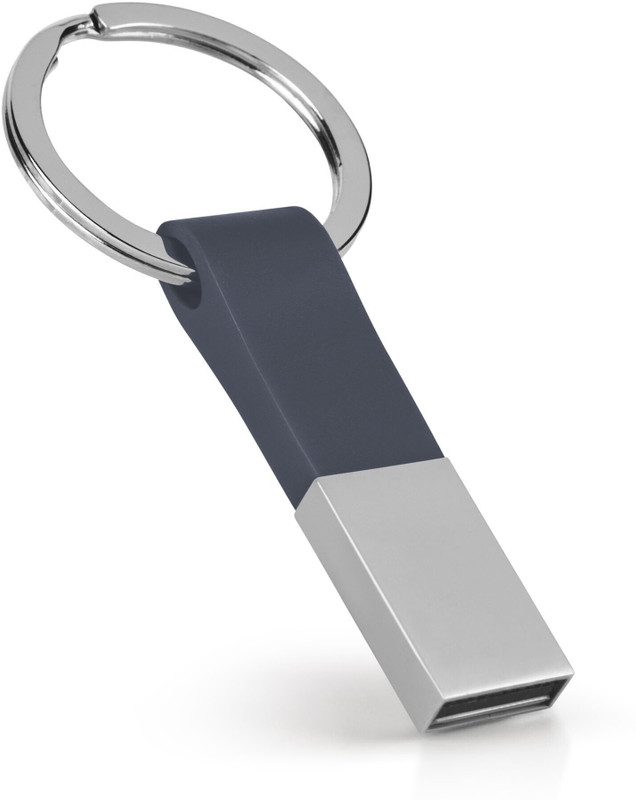 Nexshop High Speed Designer Aluminium cum Silicon keyring style USB Flash Drive 4 GB Pen Drive Compatible with Gaming Console, Desktop Computer, Tablet, Audio Player, Television, Laptop USB 2.0 Metal Case(Silver, Black)
