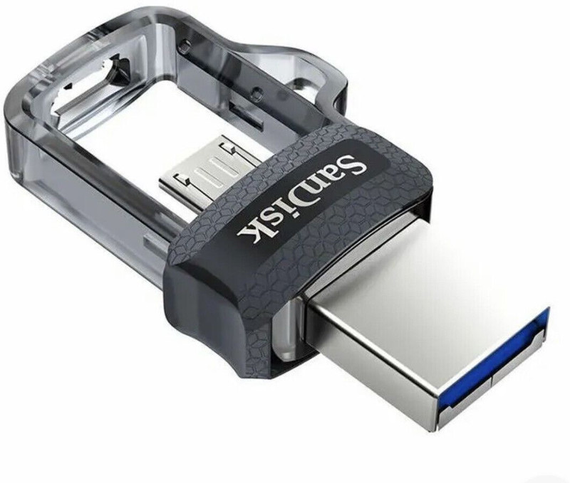 SanDisk Black Ultra Dual Drive USB3 0/Micro USB Connector OTG Enabled Android 32 GB OTG Drive Compatible with Desktop Computer, Laptop, Mobile, Audio Player, Television USB 3.0 Metal Case(Black, Type A to Micro USB)