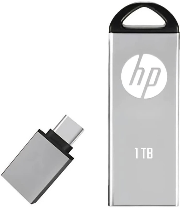 HP DS V220w 1 TB OTG Drive Compatible with Audio Player, Television, Netbook, Tablet USB 2.0 Metal Case(Silver, Type A to Micro USB)