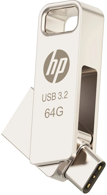 EVM EEPOT/64G 64 GB OTG Drive Compatible with Desktop Computer, Laptop USB 3.2 Metal Case(Silver, Type C)