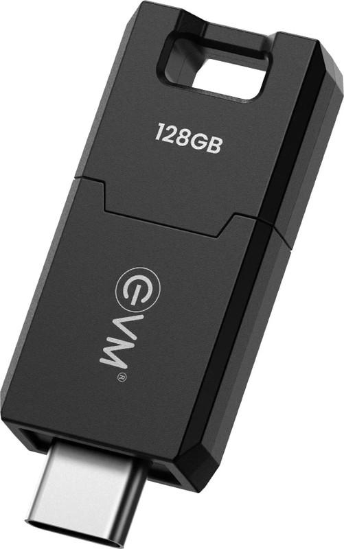 EVM ENC/128G 128 GB OTG Drive Compatible with Mobile, Laptop, Television, Tablet USB 3.2 Plastic Case(Black, Type C)