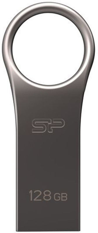 Silicon Power Jewel J80 128 GB Pen Drive Compatible with Desktop Computer, Laptop USB 3.2 Metal Case(Grey)