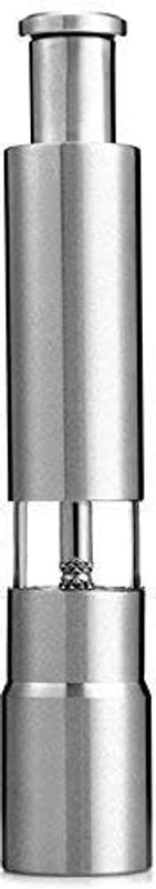 VELUZA Stainless Steel Salt and Pepper Crusher Grinding Stainless Steel Traditional Pepper Mill(Silver, Pack of 1)