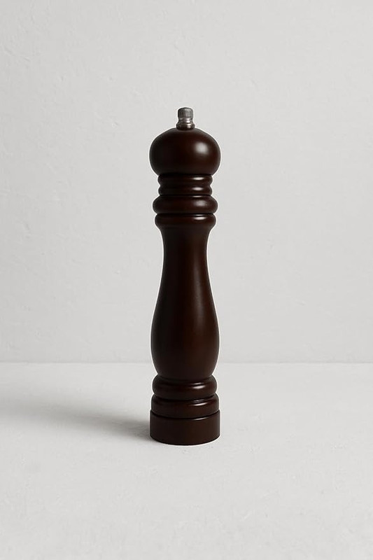 RK Engineering Works Classic Wooden Pepper Grinder | Adjustable Coarseness with Metal Knob Wooden Traditional Pepper Mill(Brown, Silver, Pack of 1)