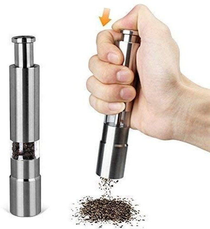 CELEORIS Salt Pepper Grinder Stainless Steel Traditional Pepper Mill(Silver, Pack of 1)