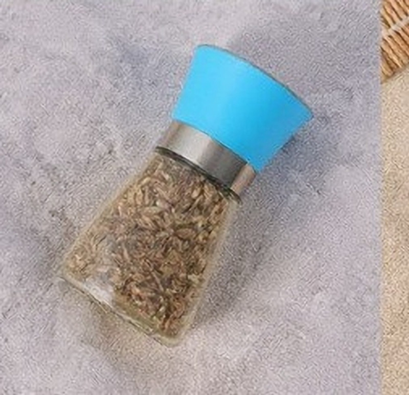 Nabila Creation Plastic Handheld Pepper Grinder for Salt, Masala & Spices Glass Traditional Pepper Mill(Blue, Pack of 1)