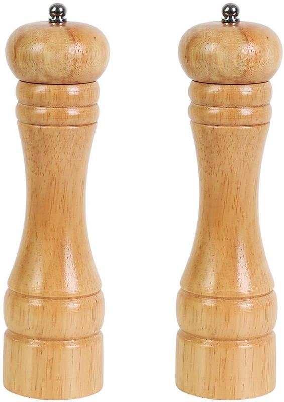 parspar Wooden Salt & Pepper Grinder Mixer And Ceramic Crusher Wooden Pepper Mill Wooden Traditional Pepper Mill(Brown, Pack of 1)