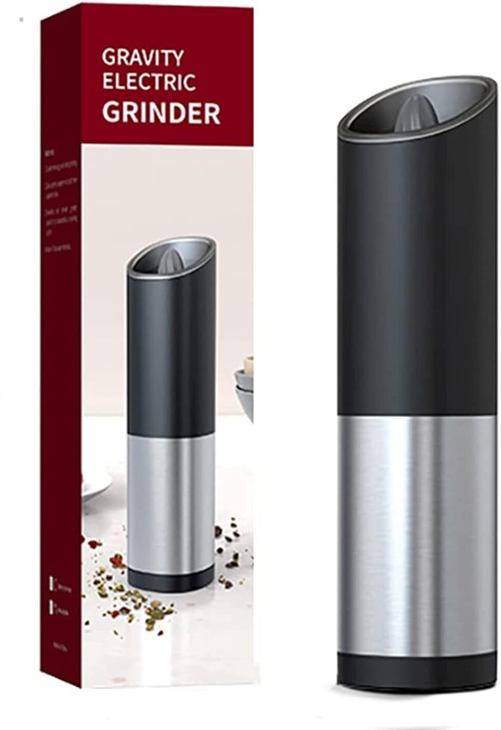 Wopix Automatic Gravity Electric Pepper Grinder Plastic, Stainless Steel Electric Mill(Multicolor, Pack of 1)