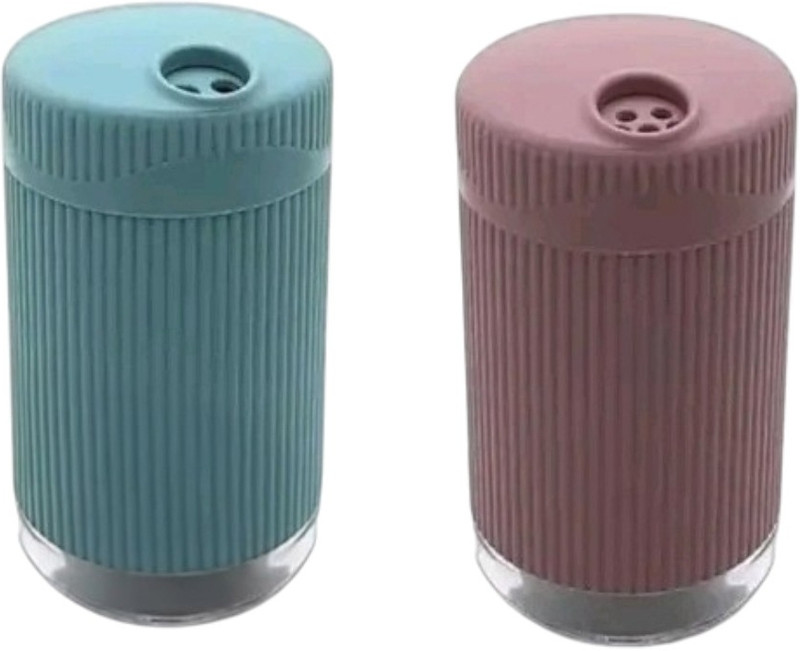 Rajvi Plastic Traditional Pepper Mill(Brown, Pink, Beige, Green, Grey, Pack of 2)