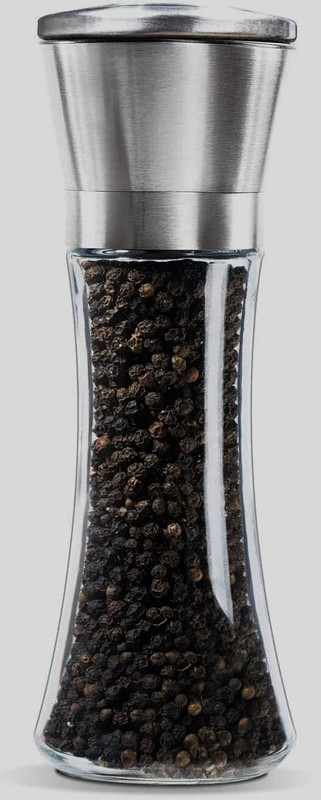 Aibzi Glass Traditional Pepper Mill(Clear, Pack of 1)