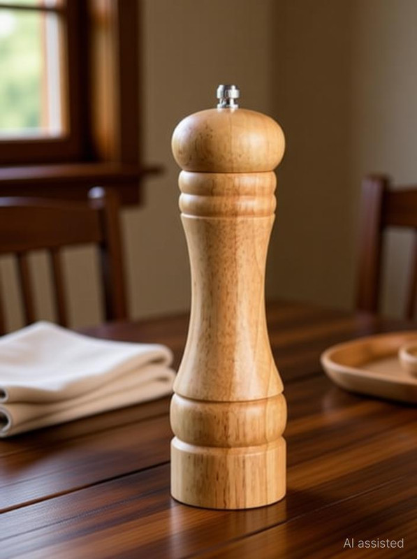 parspar Wooden Salt & Pepper Grinder Mixer And Ceramic Crusher Wooden Pepper Mill Wooden Traditional Pepper Mill(Brown, Pack of 1)