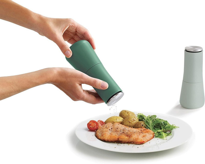 Bonsly Salt and Pepper Grinder Set - Adjustable Stainless Steel Ceramic, Plastic, Stainless Steel Traditional Pepper Mill(Multicolor, Pack of 1)