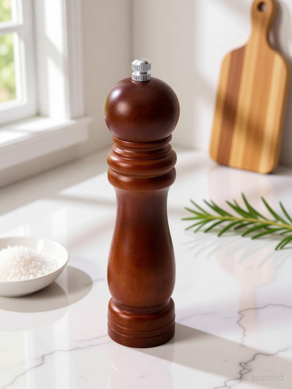 Nexxus Wooden Traditional Pepper Mill spices Grinder(Brown,Pack of 1)(Size21×5cms) Wooden Traditional Pepper Mill(Brown, Pack of 1)