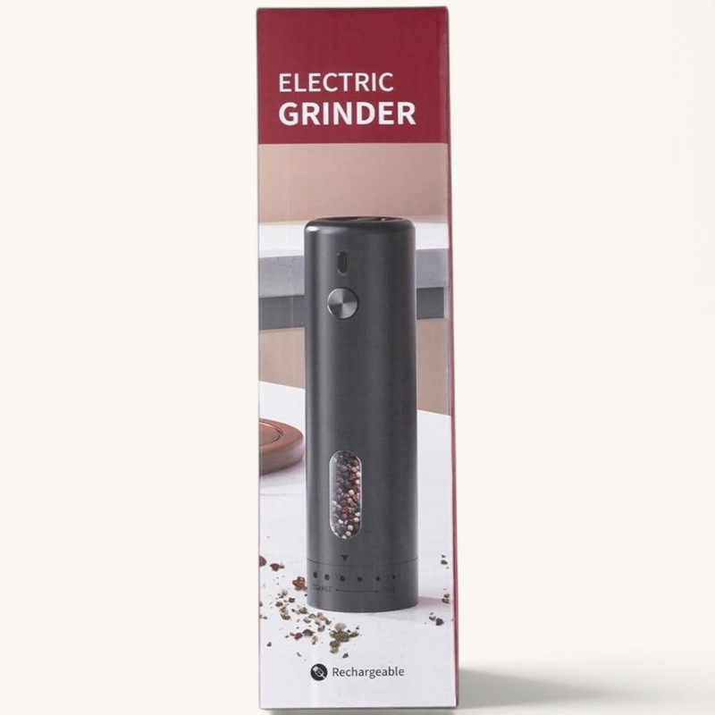Hellglanz Electric Pepper Salt Grinder with Adjustable Coarse Battery Powered Plastic Electric Mill(Black, Pack of 1)