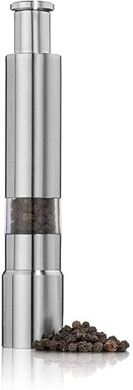 Jaymir kitchen Mini Pepper Grinder Crusher Mill Stainless Steel Hand Thumb Press Set Stainless Steel Traditional Pepper Mill(Silver, Pack of 1)