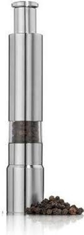 DARKFISH Adjustable Pepper Mill with Transparent Window for Kitchen & Dining Stainless Steel Burr Mill(Silver, Pack of 1)