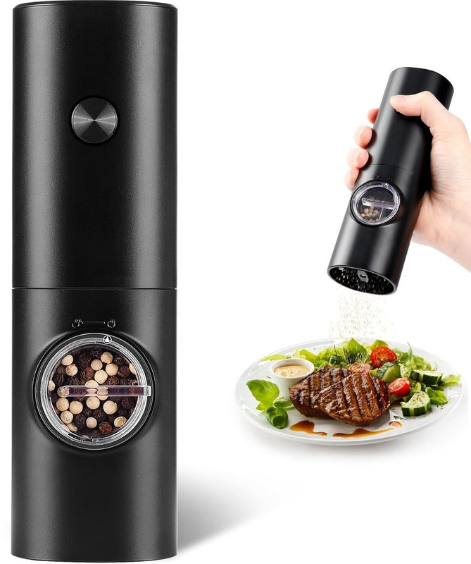 Opnex Electric Pepper & Spice Grinder – Battery Operated Ceramic, Plastic, Stainless Steel Electric Mill(Multicolor, Pack of 1)