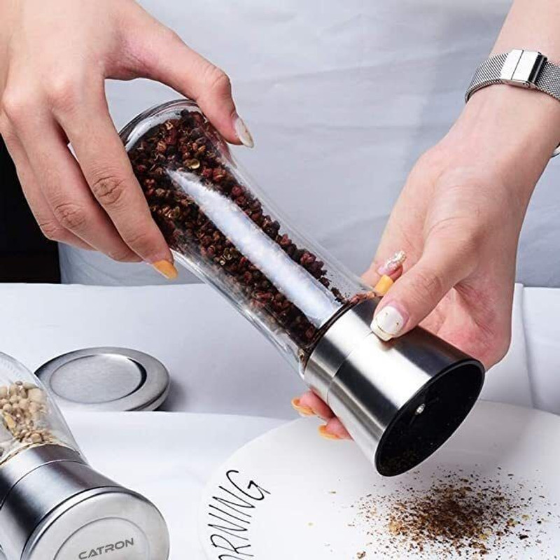 JANKRUT Premium Stainless Steel Salt or Pepper Grinder for Home,Kitchen Stainless Steel Traditional Pepper Mill(Multicolor, Pack of 1)