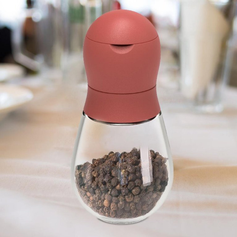 Hoshila172 Salt and Pepper Grinder Set, Ceramic Grinders, Easy to Fill Glass, Plastic Traditional Pepper Mill(Multicolor, Pack of 1)
