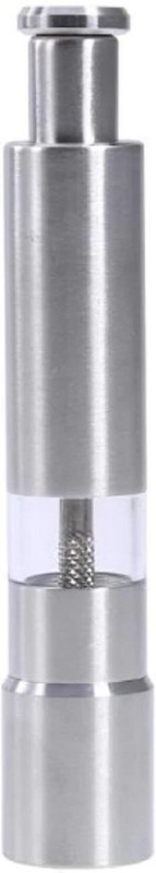 PRATYEX Manual Herb Mill Grinder with Transparent Chamber Stainless Steel Burr Mill(Silver, Pack of 1)