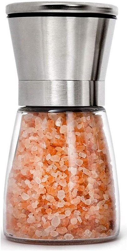 Jiyancreation Adjustable Coarseness Grind Spices Mixer Mill Shakers Stainless Steel Traditional Pepper Mill(Silver, Pack of 1)