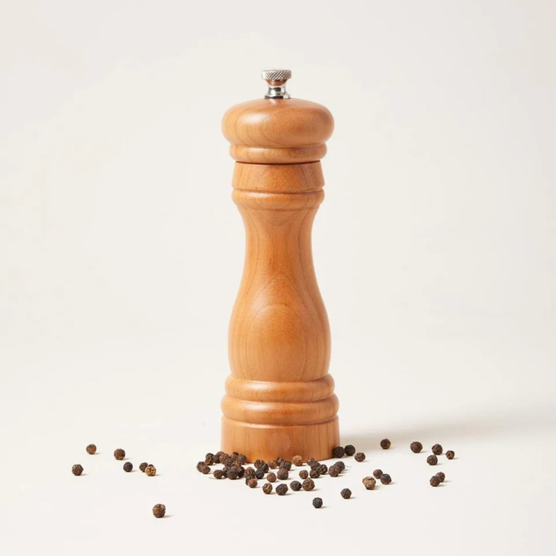 JAMBOREE Pepper Grinder Classic Oak Wood Spicy Pepper Salt Corn Mill Wooden, Ceramic Traditional Pepper Mill(Brown, Pack of 1)