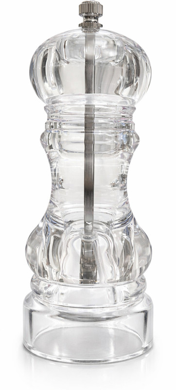 Nxt Gen Acrylic Salt & Pepper Grinder 15 cm Adjustable Manual Pepper Mill Spice Grinder Plastic Traditional Pepper Mill(Clear, Pack of 1)