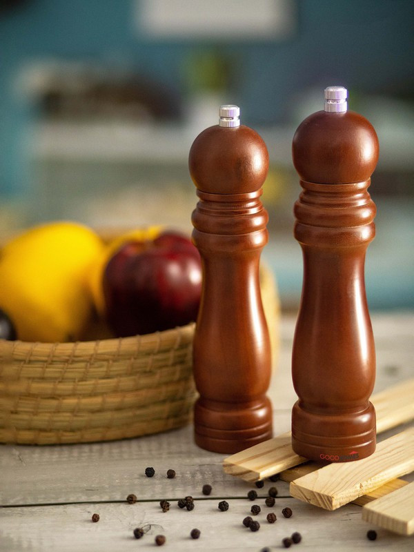Breyers Solid Wooden Salt and Pepper Mill Grinder Wooden Traditional Pepper Mill(Brown, Pack of 1)