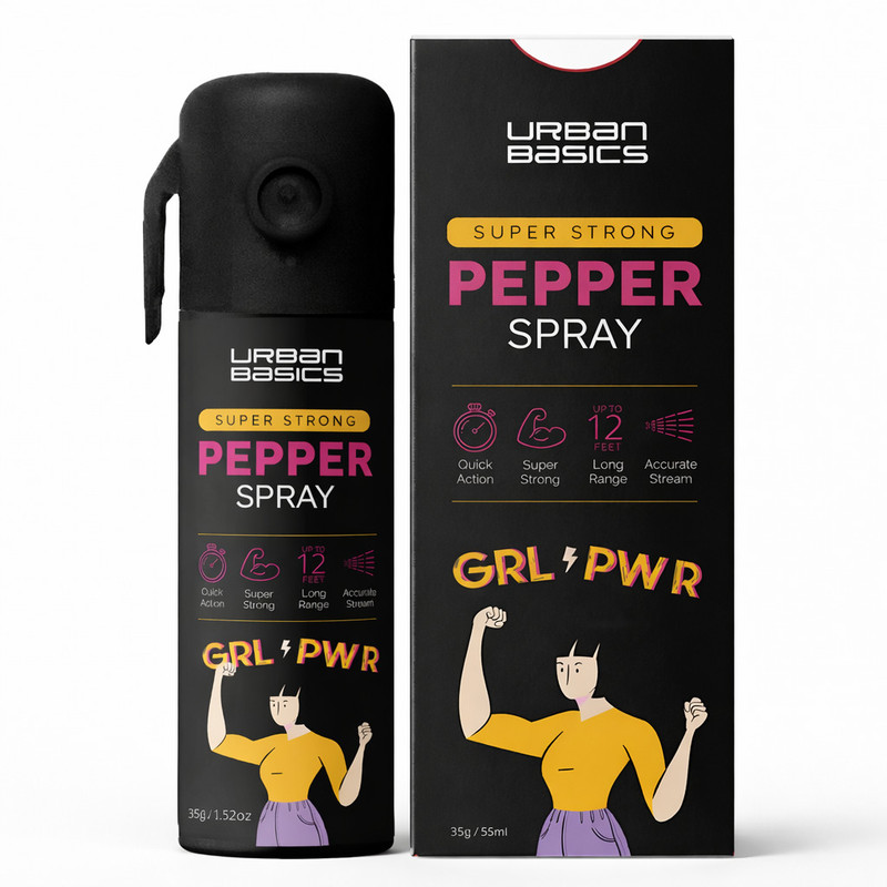 Urban Basics Ultra Strong Pepper Spray for Women Safety, Self Defence & Protection 55ml | Pepper Stream Spray