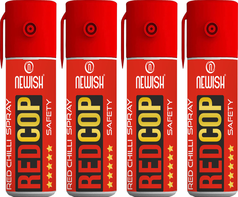 NEWISH Powerful Red Chilli Pepper Spray Self Defence for Women 55 ml | Long Lasting Pepper Stream Spray