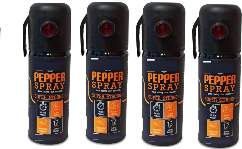 LAVITRA Women Self Defence Pepper Spray for Safety 60ml Each (Pack of 4) Pepper Stream Spray